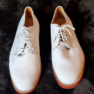 Mens Orvis White Suede Oxford "Bucks" size 12